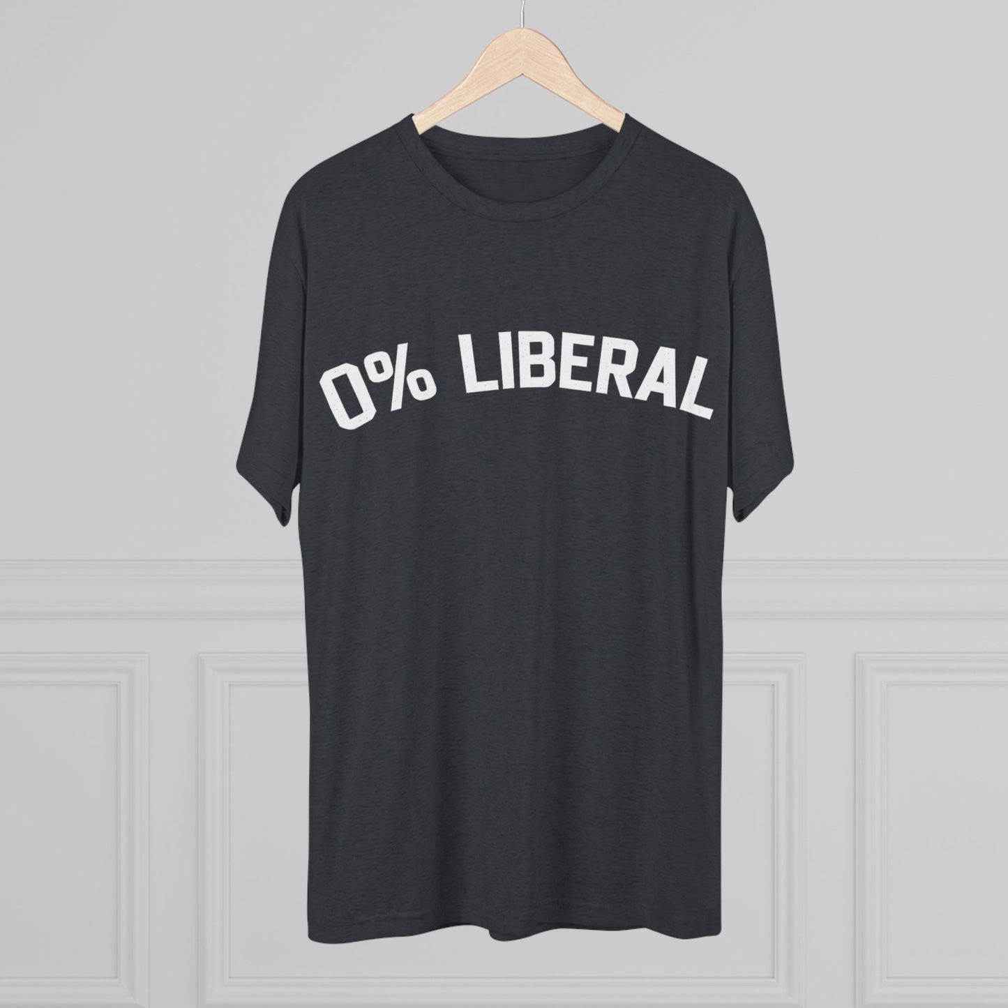 0% Liberal Graphic Tee — Minimal Political Statement T-Shirt