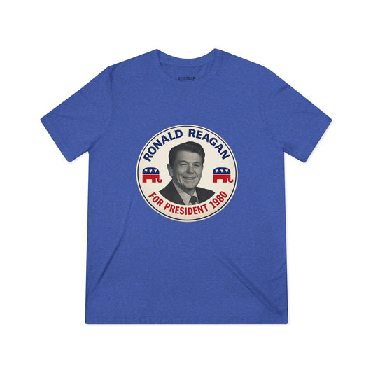 Vintage 1980 Presidential Campaign Tee — 'Ronald Reagan For President 1980'