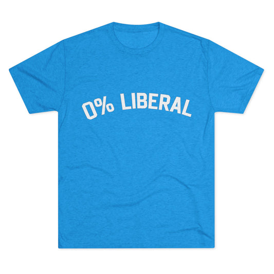 0% Liberal Graphic Tee — Minimal Political Statement T-Shirt