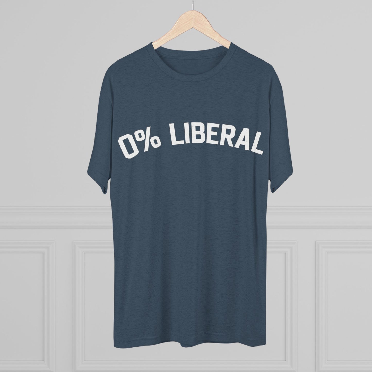 0% Liberal Graphic Tee — Minimal Political Statement T-Shirt