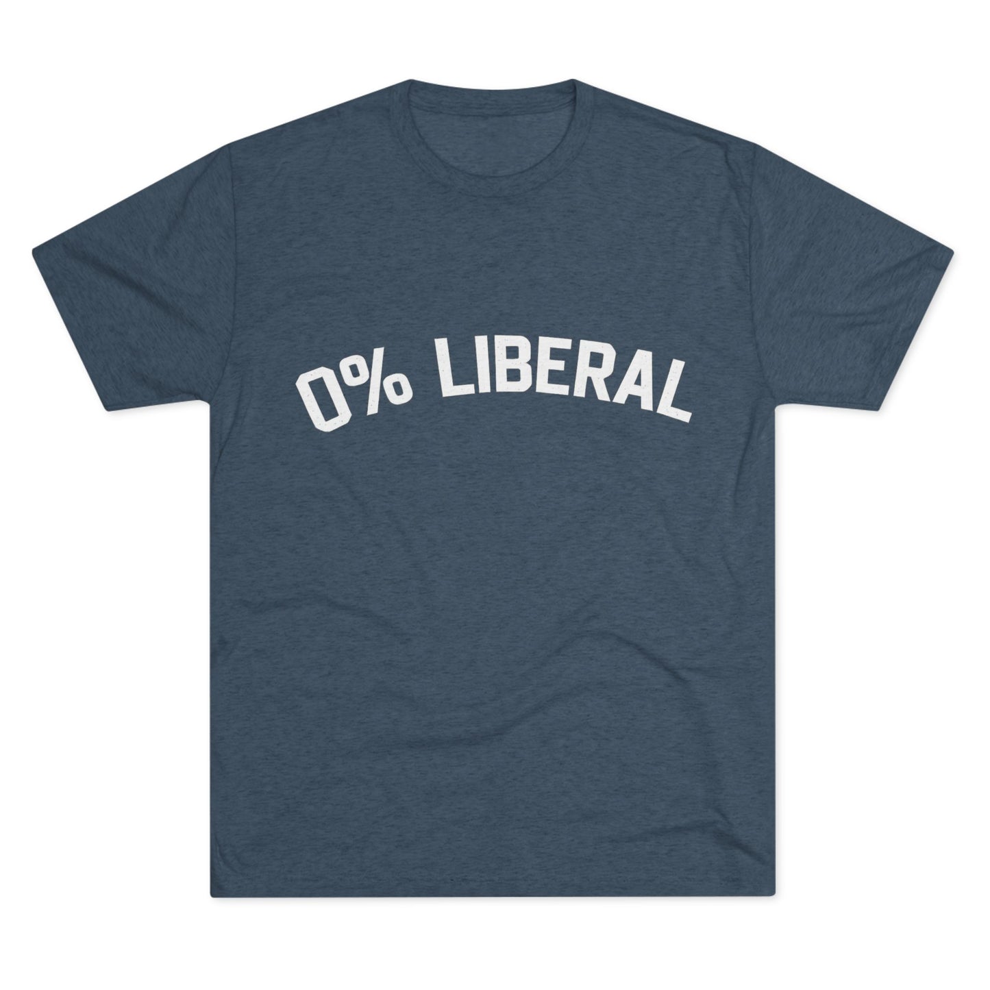 0% Liberal Graphic Tee — Minimal Political Statement T-Shirt