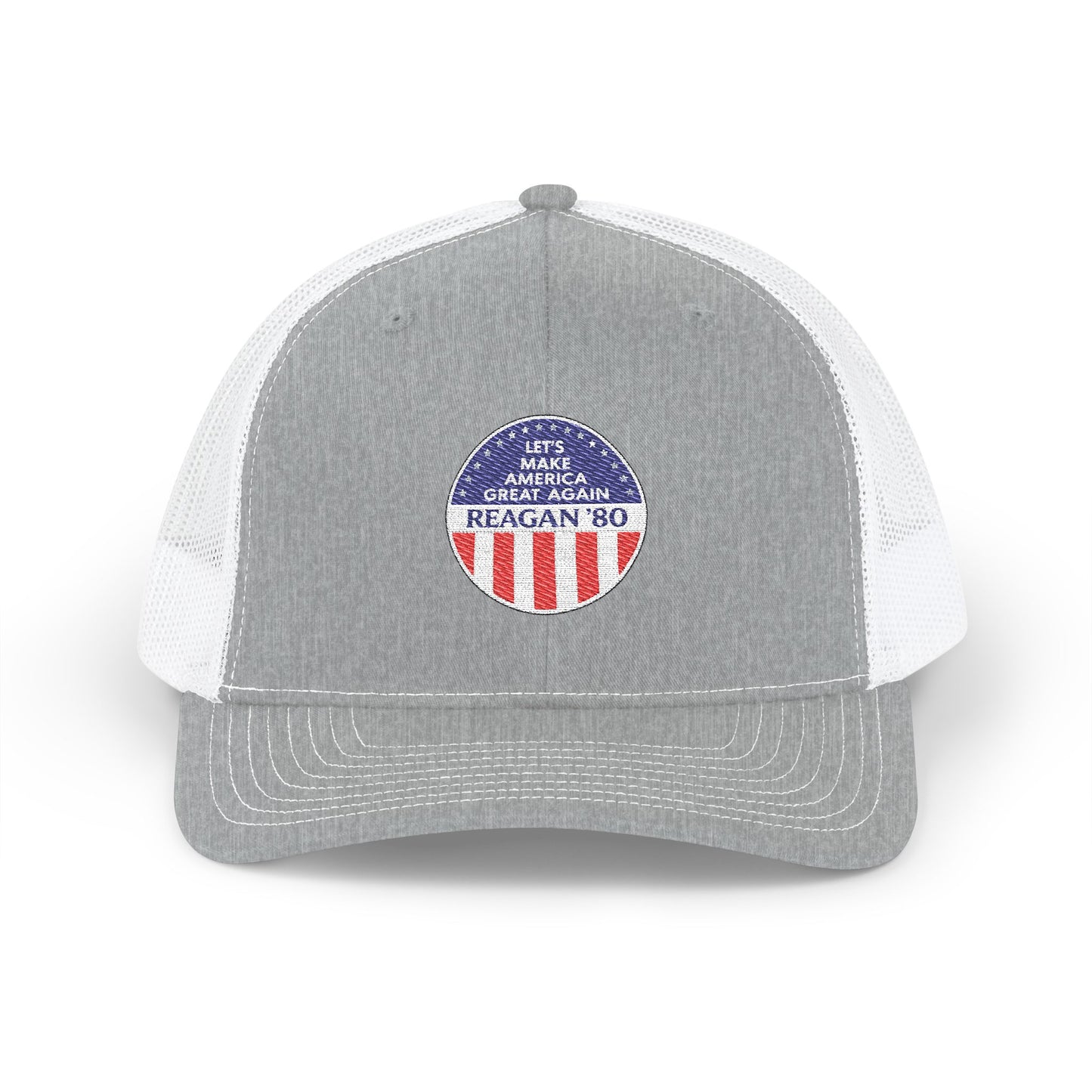 American Flag Patch Trucker Cap – "Let's Make America Great Again" Vintage Snapback