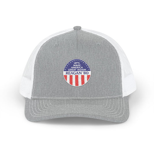 American Flag Patch Trucker Cap – "Let's Make America Great Again" Vintage Snapback