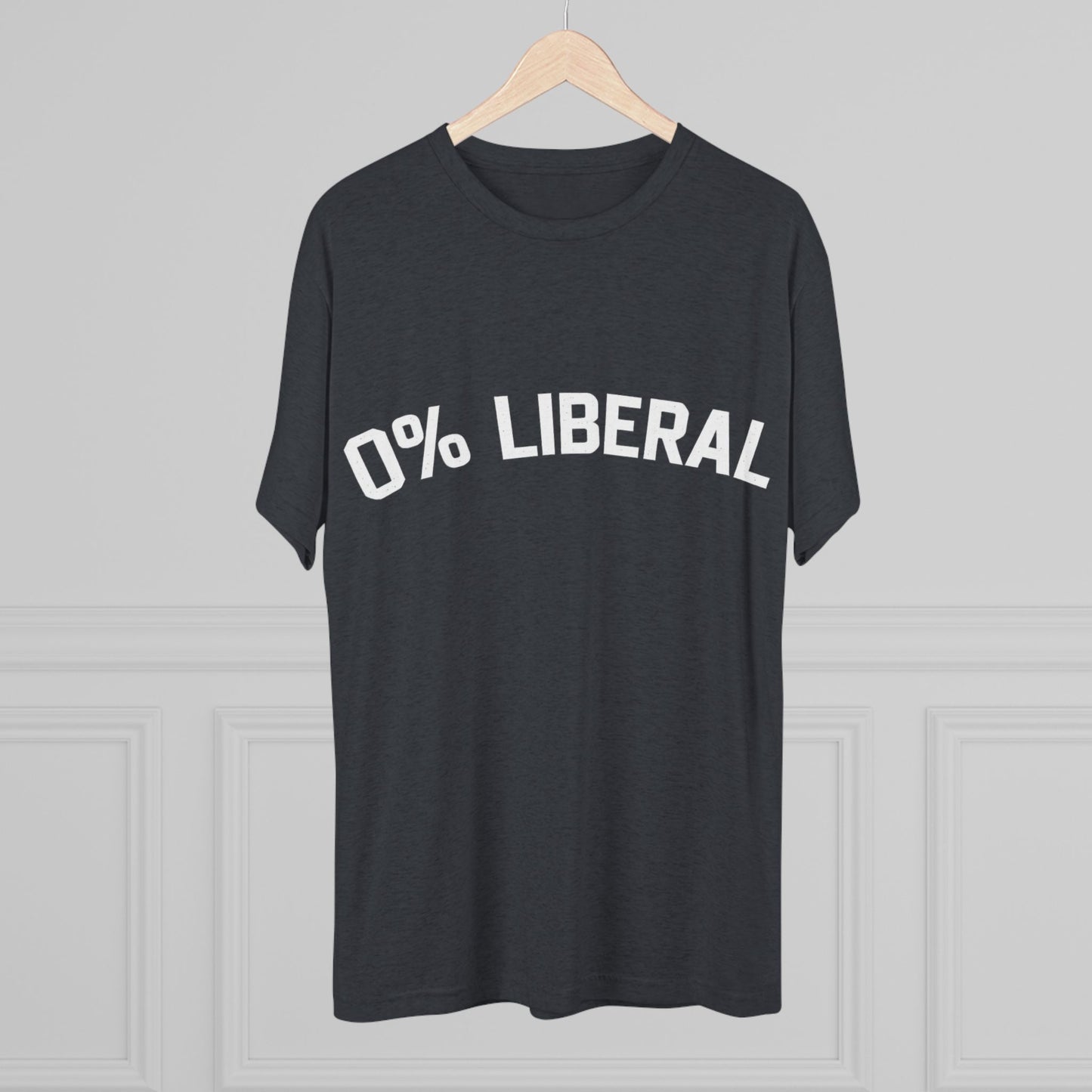 0% Liberal Graphic Tee — Minimal Political Statement T-Shirt