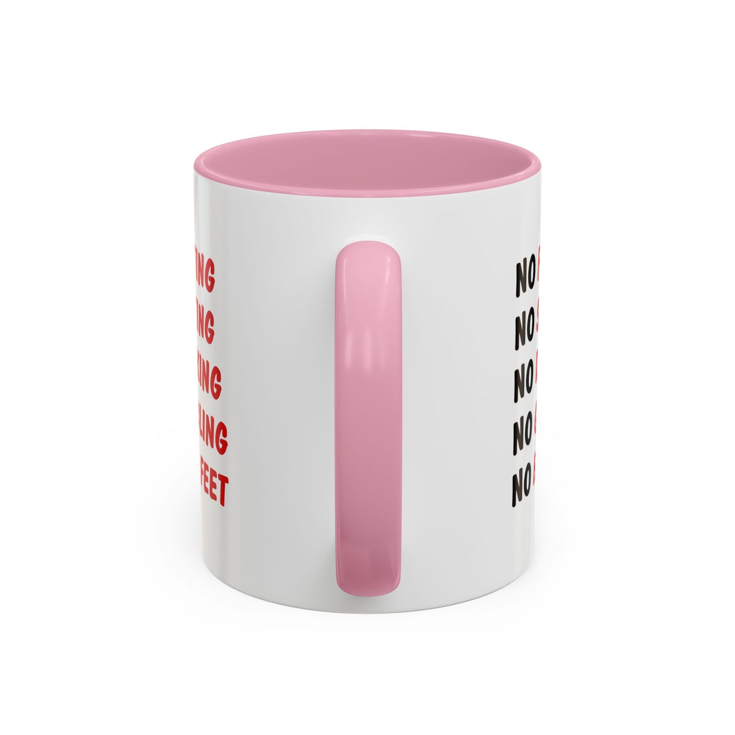 No Rules List Coffee Mug — Funny 'No Fighting, No Spitting, No Drinking…' Novelty Mug
