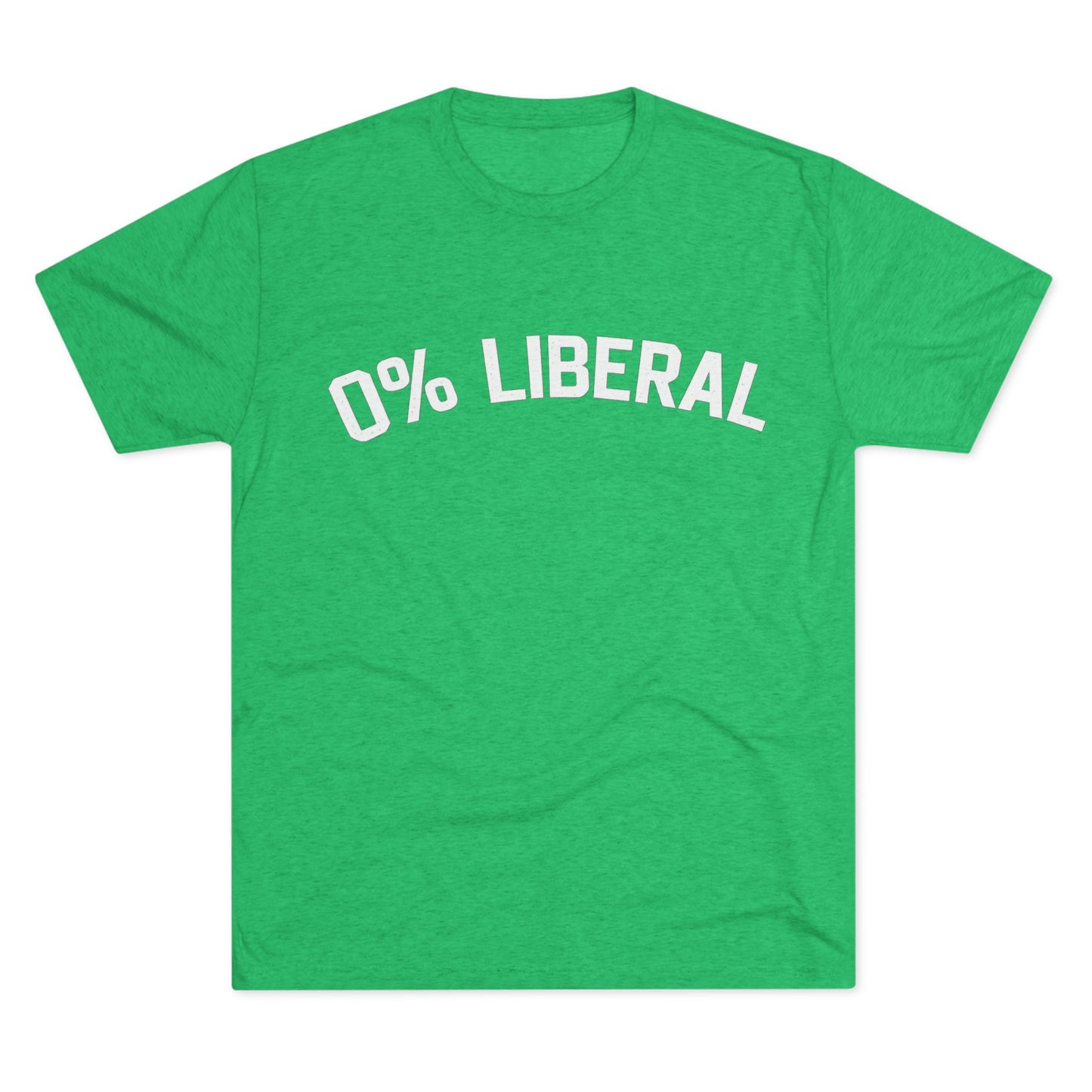 0% Liberal Graphic Tee — Minimal Political Statement T-Shirt