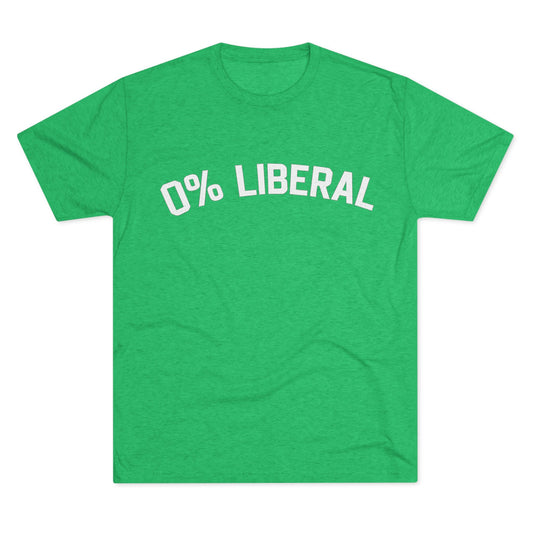0% Liberal Graphic Tee — Minimal Political Statement T-Shirt