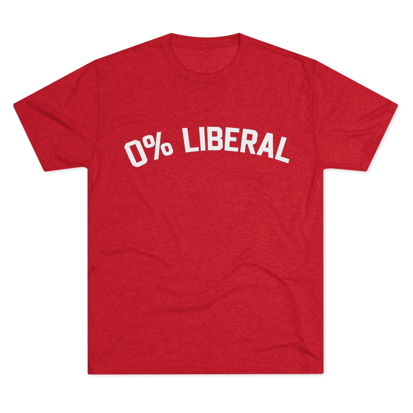 0% Liberal Graphic Tee — Minimal Political Statement T-Shirt