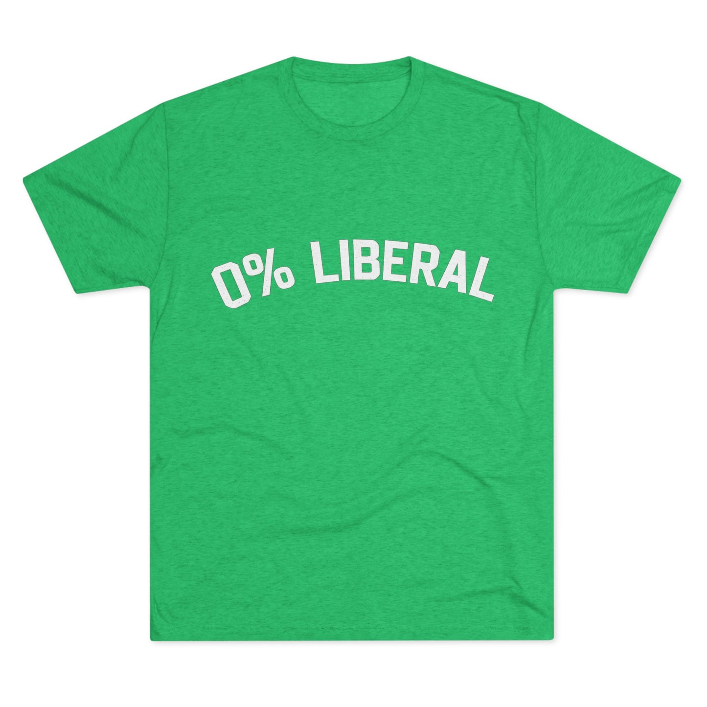 0% Liberal Graphic Tee — Minimal Political Statement T-Shirt