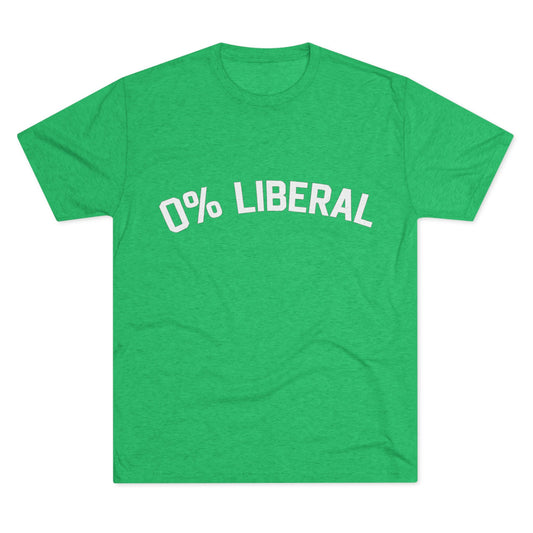0% Liberal Graphic Tee — Minimal Political Statement T-Shirt