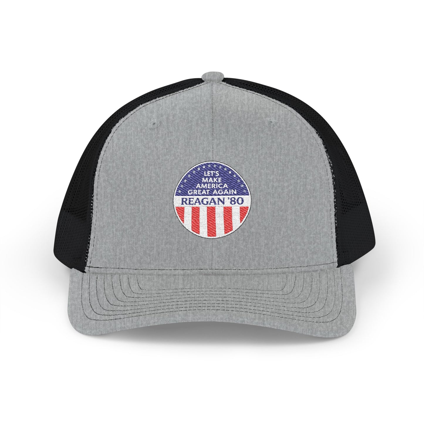 American Flag Patch Trucker Cap – "Let's Make America Great Again" Vintage Snapback