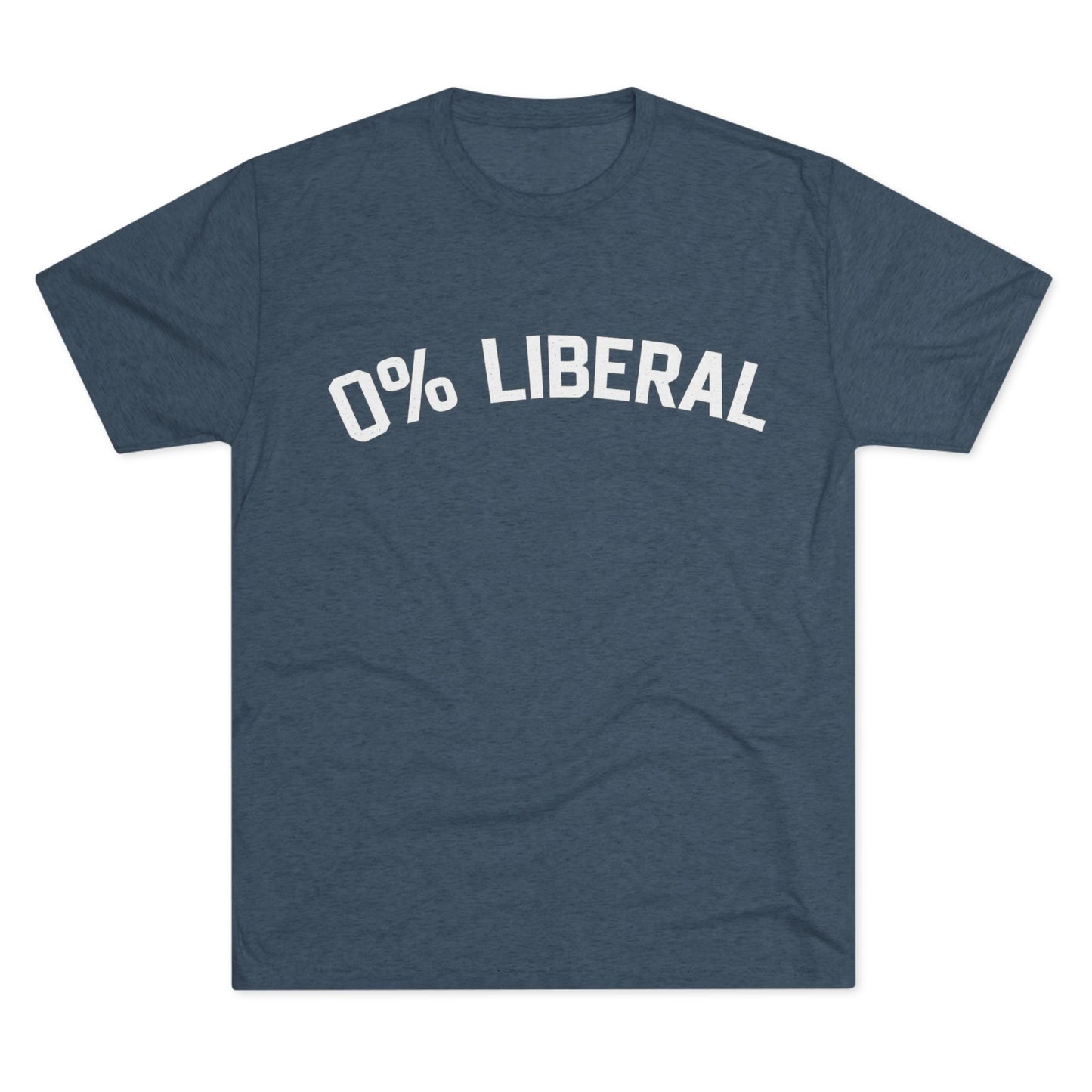 0% Liberal Graphic Tee — Minimal Political Statement T-Shirt