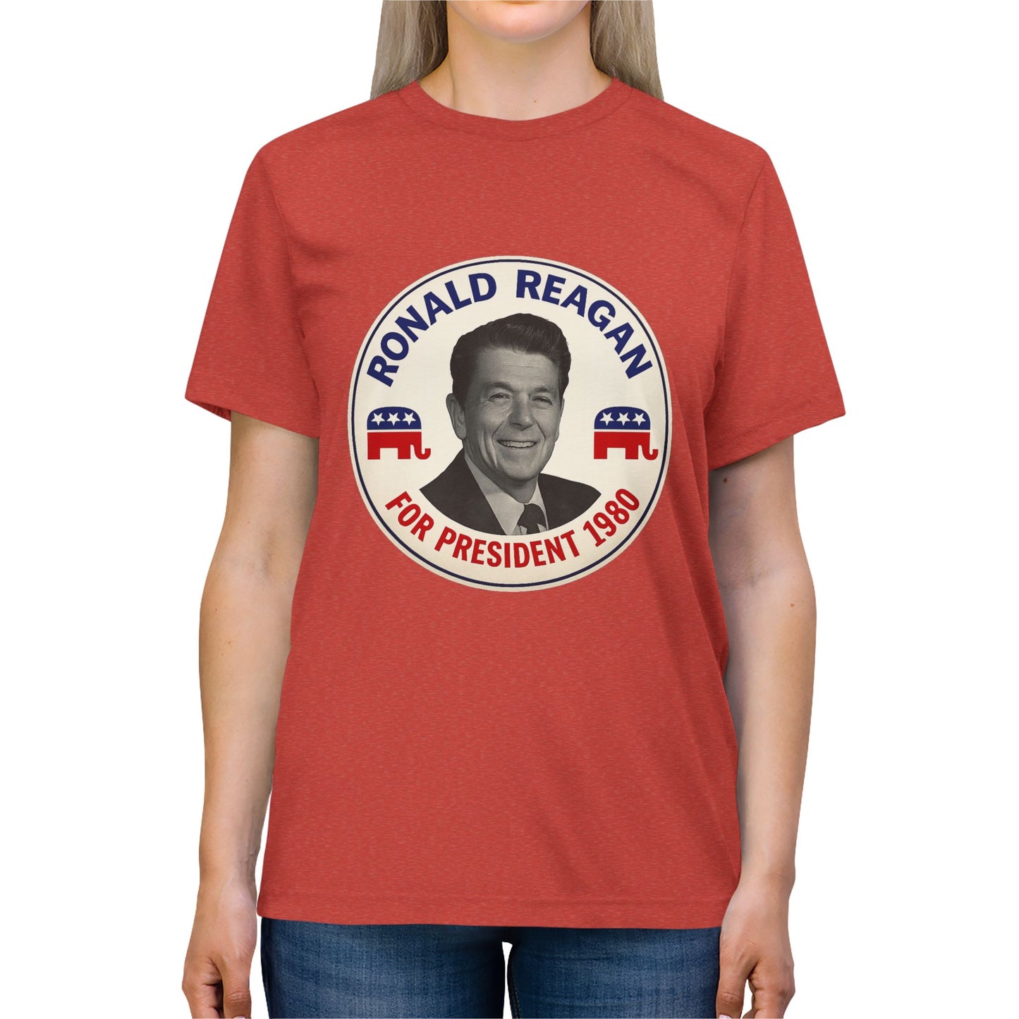 Vintage 1980 Presidential Campaign Tee — 'Ronald Reagan For President 1980'