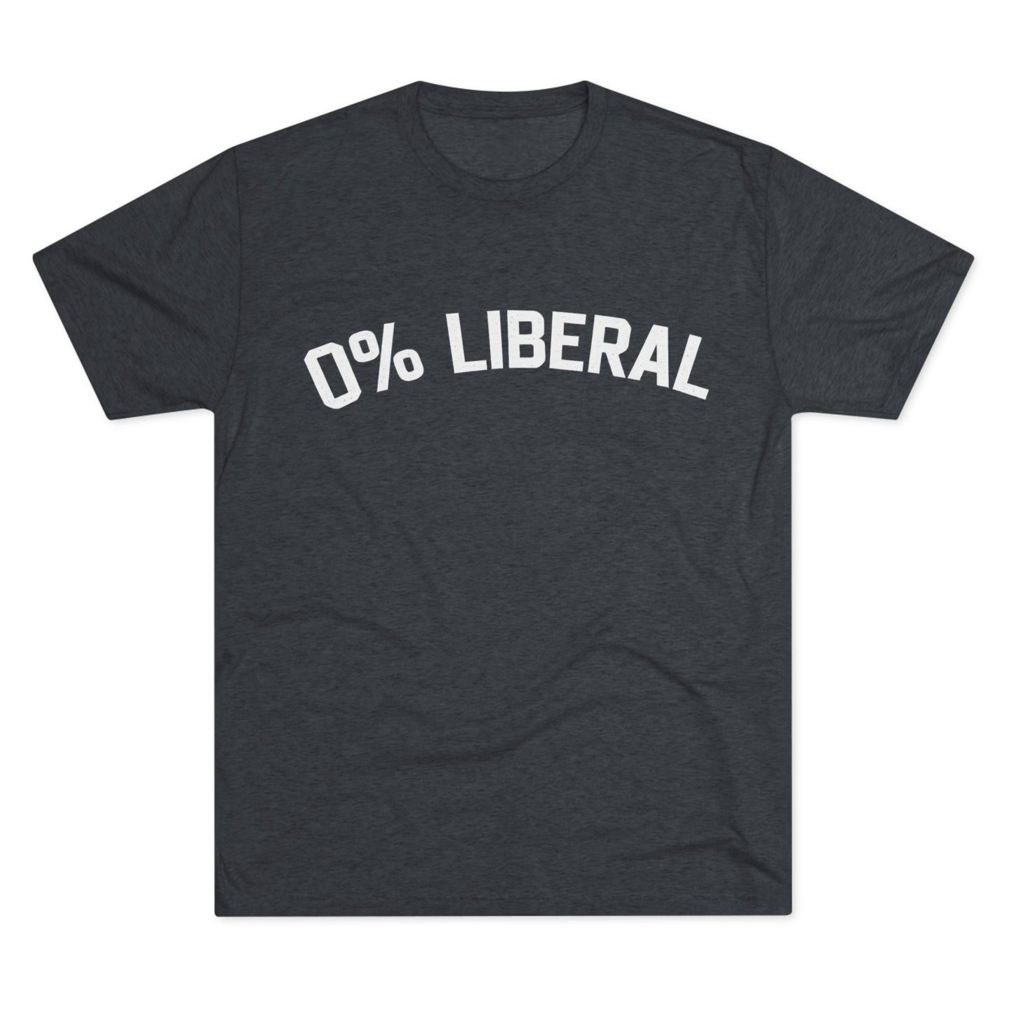 0% Liberal Graphic Tee — Minimal Political Statement T-Shirt