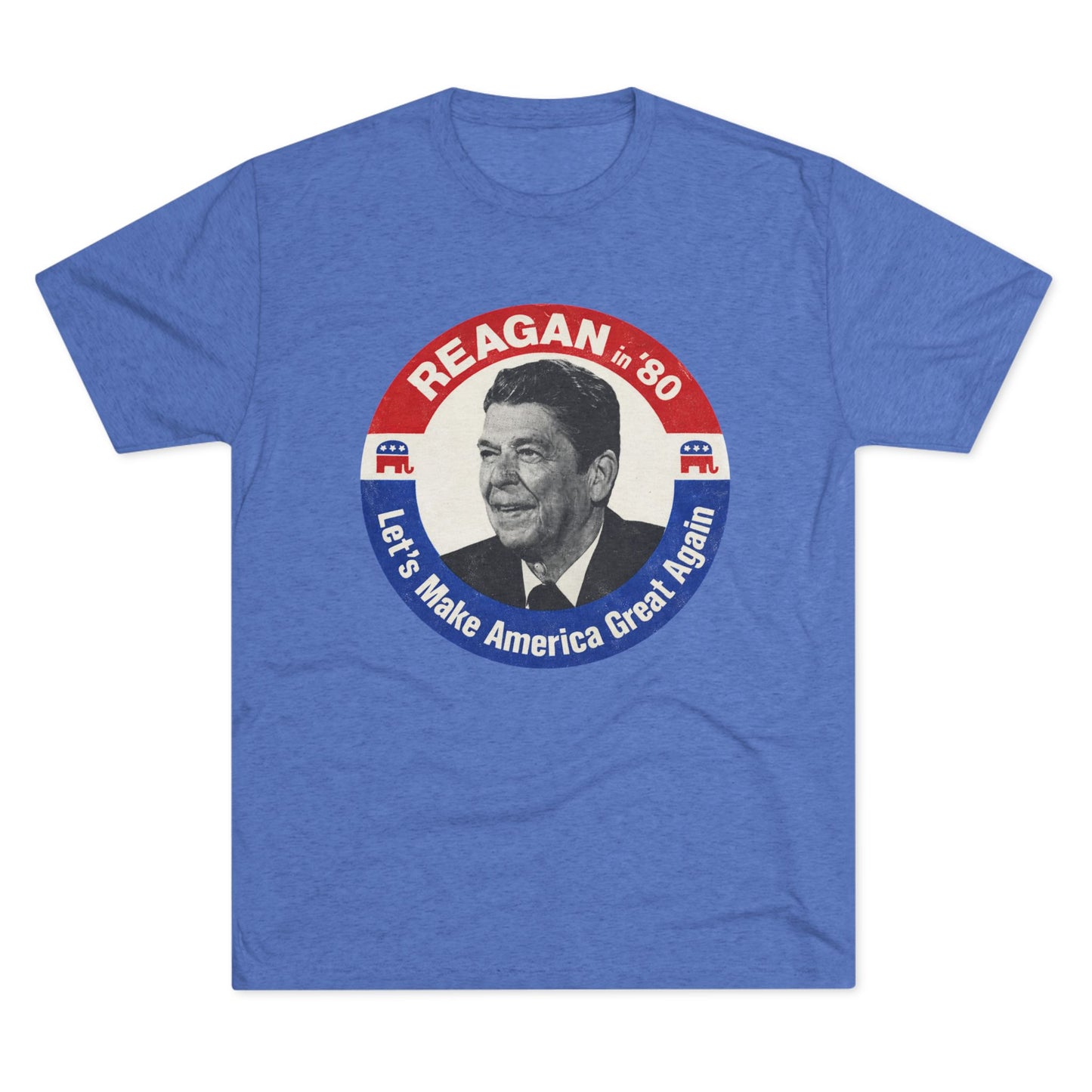 Vintage 1980 Campaign Tee — "Reagan '80 Let's Make America Great Again"