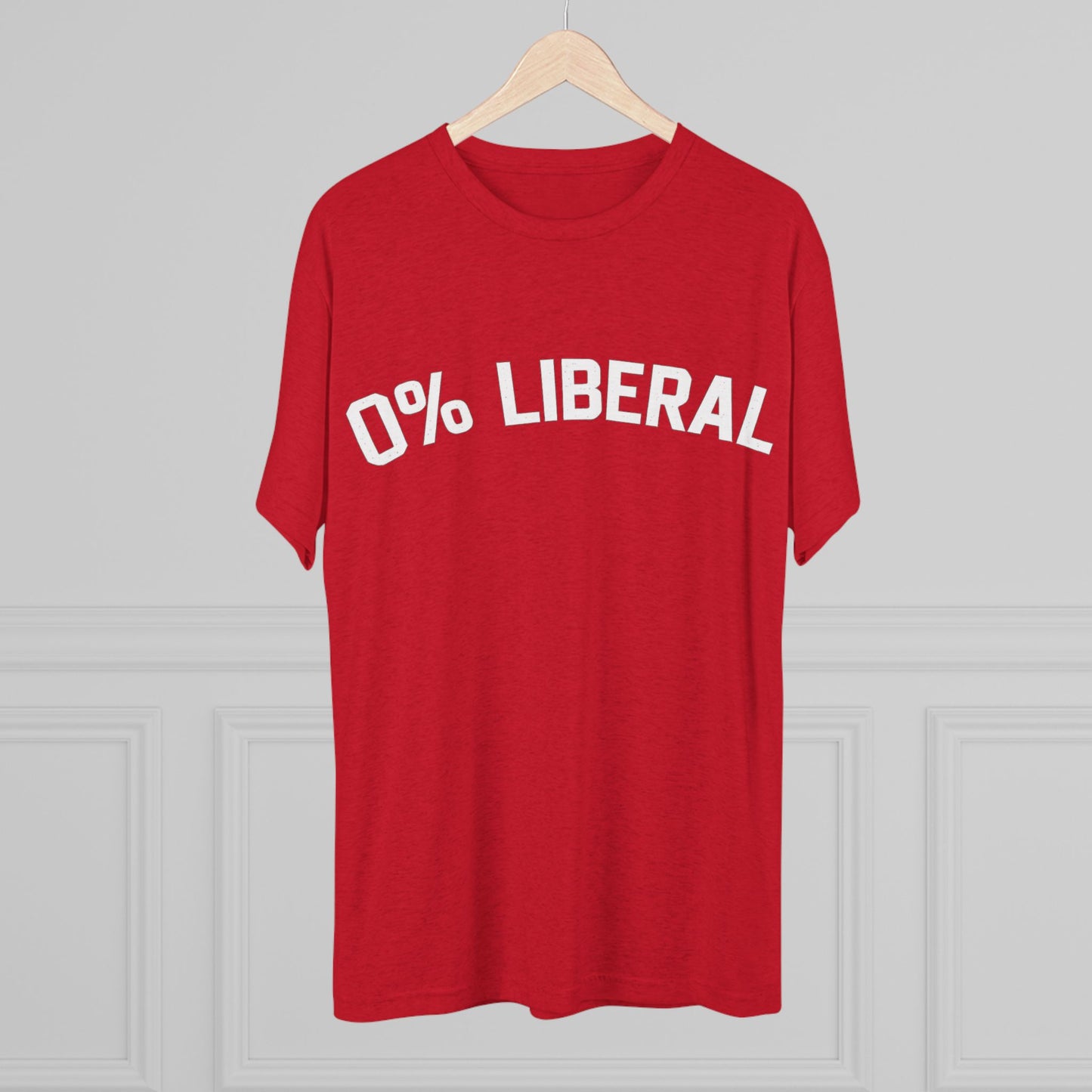 0% Liberal Graphic Tee — Minimal Political Statement T-Shirt