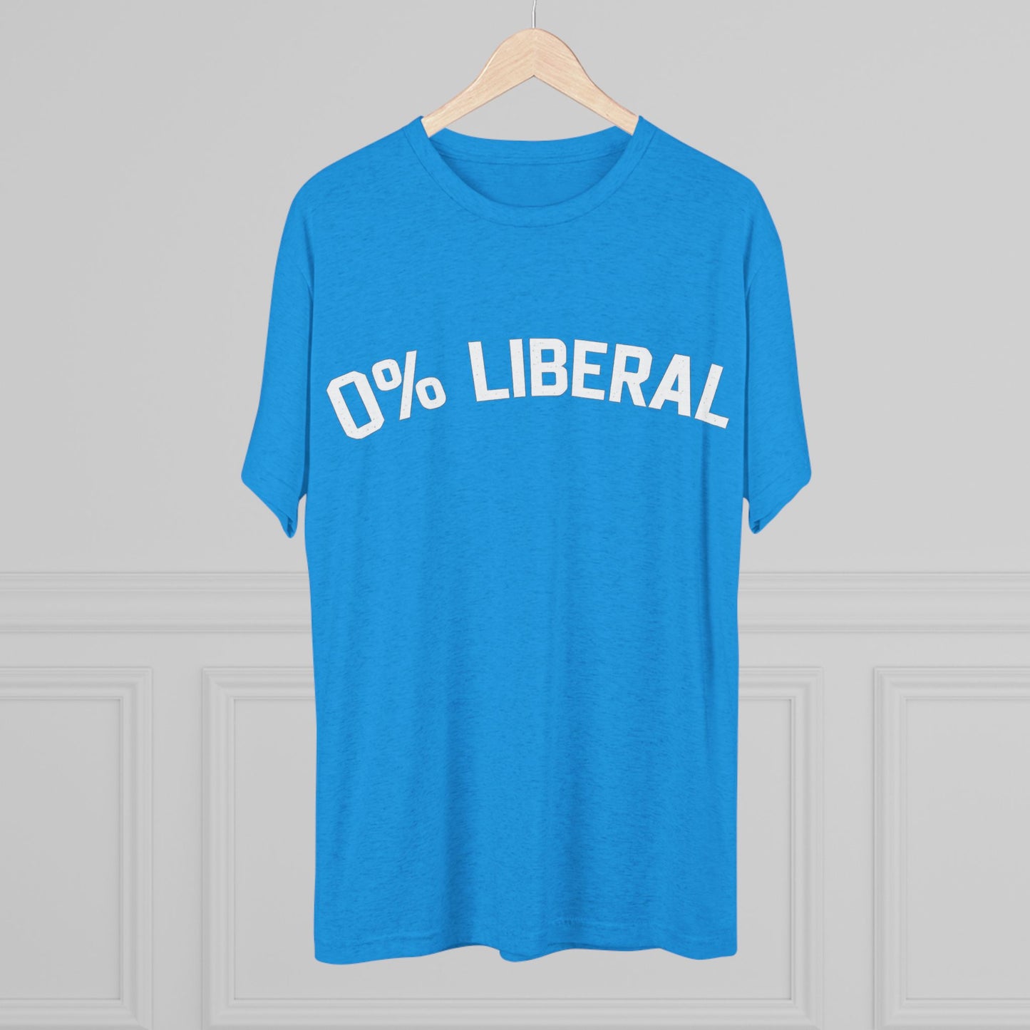 0% Liberal Graphic Tee — Minimal Political Statement T-Shirt