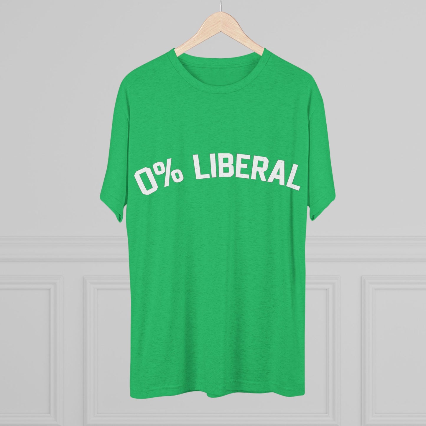 0% Liberal Graphic Tee — Minimal Political Statement T-Shirt