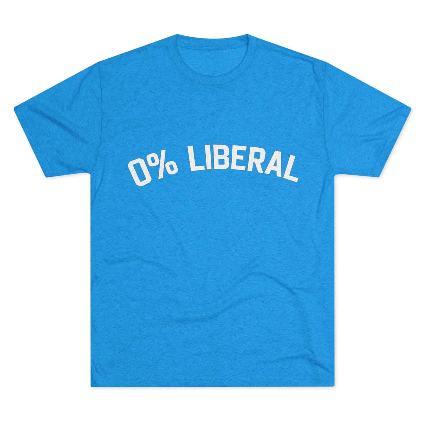 0% Liberal Graphic Tee — Minimal Political Statement T-Shirt