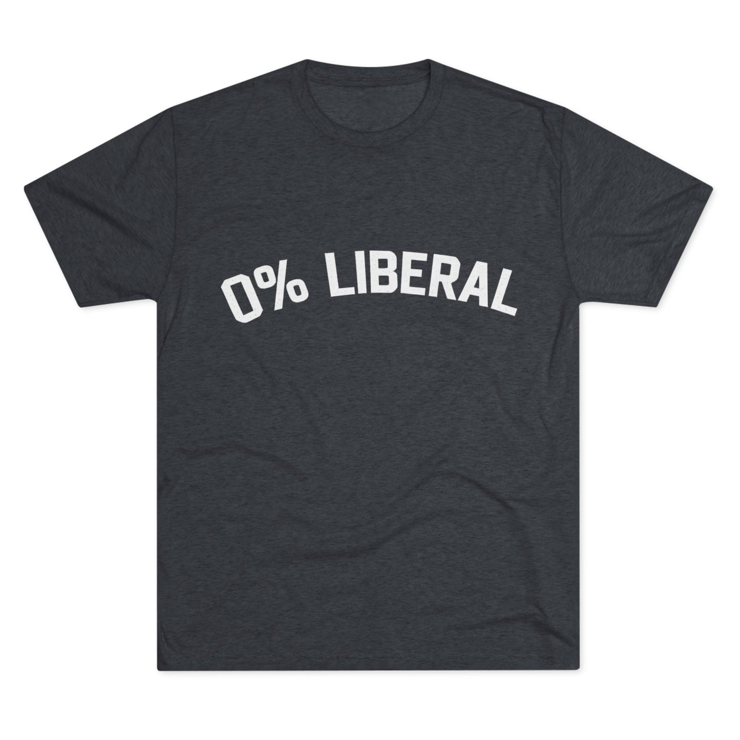 0% Liberal Graphic Tee — Minimal Political Statement T-Shirt