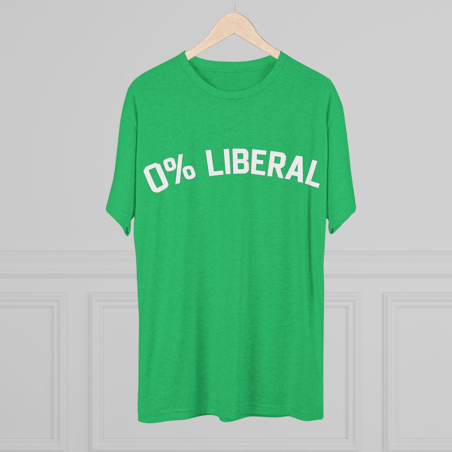 0% Liberal Graphic Tee — Minimal Political Statement T-Shirt