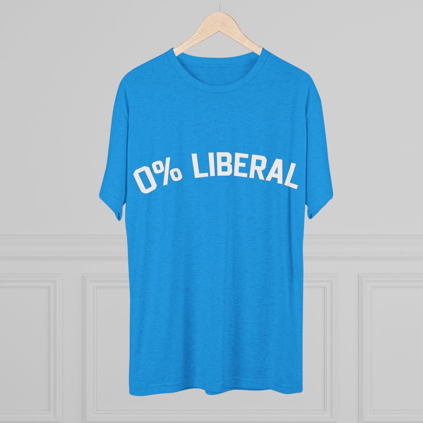 0% Liberal Graphic Tee — Minimal Political Statement T-Shirt