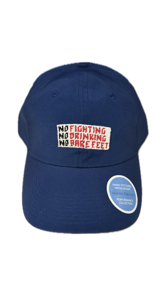 No Fighting, No Drinking, No Bare Feet Needlepoint Performance Cap
